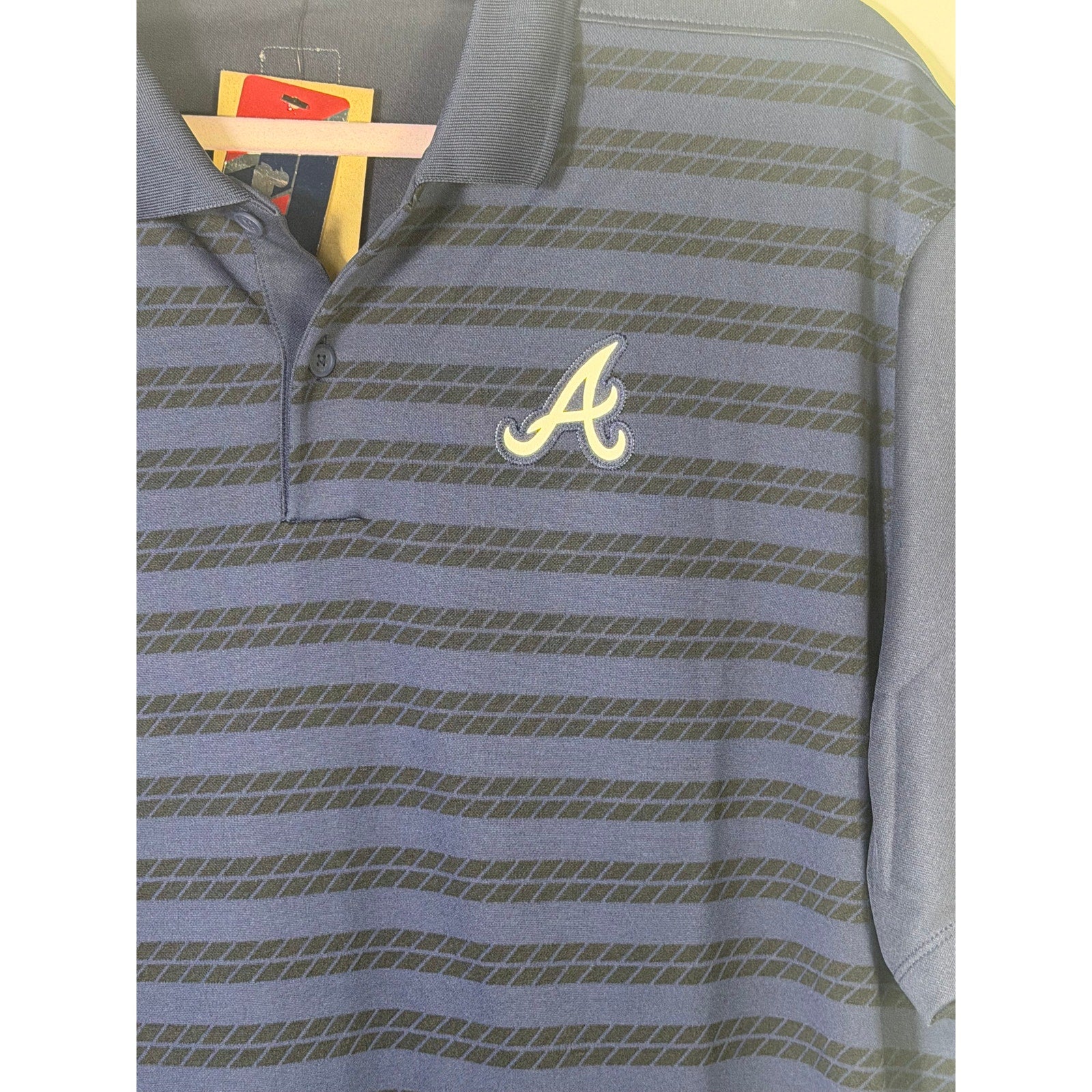 Nike Atlanta Braves Authentic Collection Men’s Dri-FIT Polo Shirt Size L Navy NWT