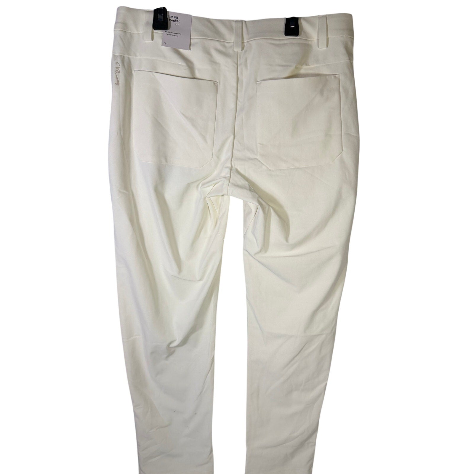 Nike Dri-FIT 24.7 Slim Fit 5-Pocket Training Pants Men's 32x30 White NWT
