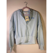 Wilo The Label Wellness Club Crop Zip Hoodie Blue Women’s Size M