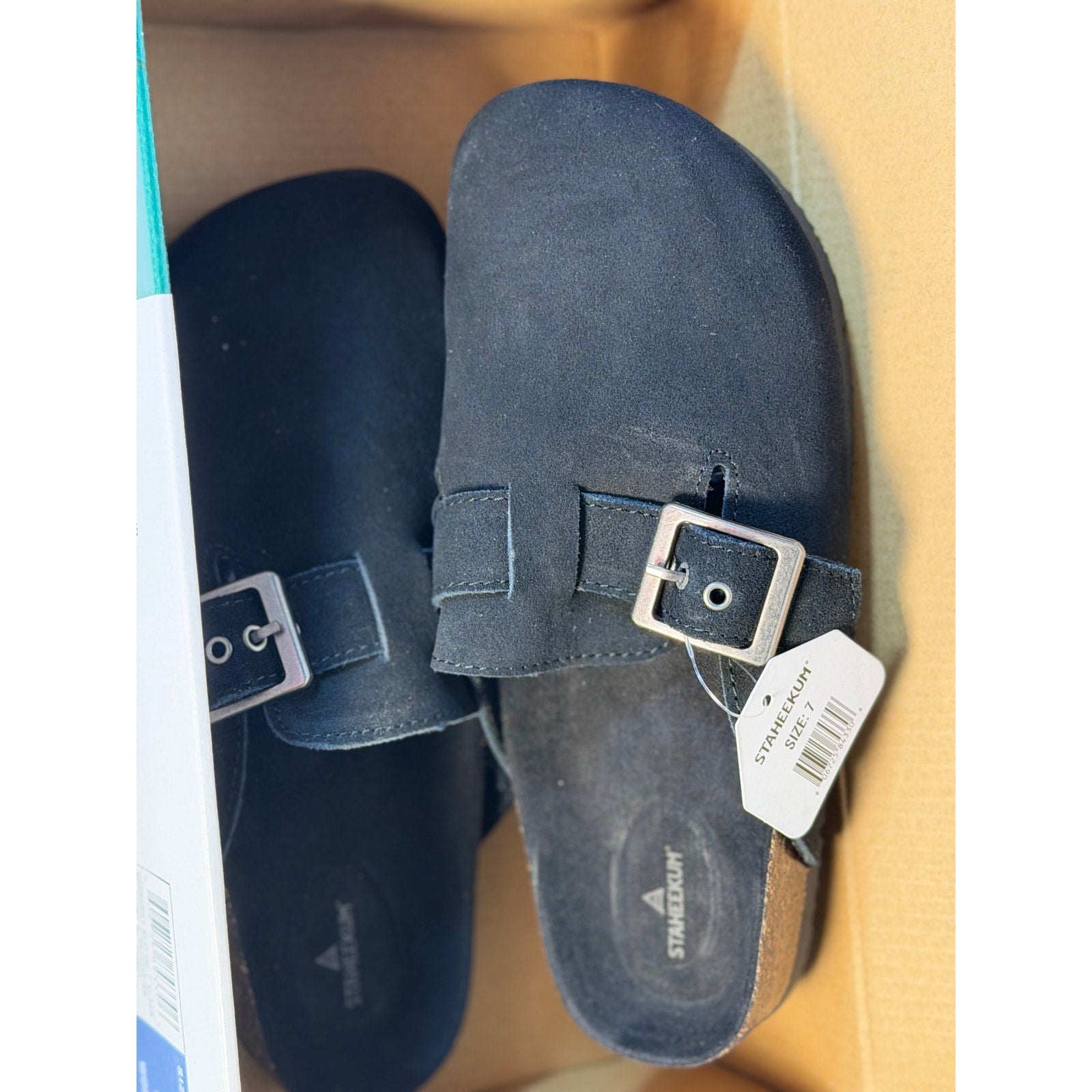 Staheekum Women’s Buckle Slip-On Clogs Black Size 7 New with Tags