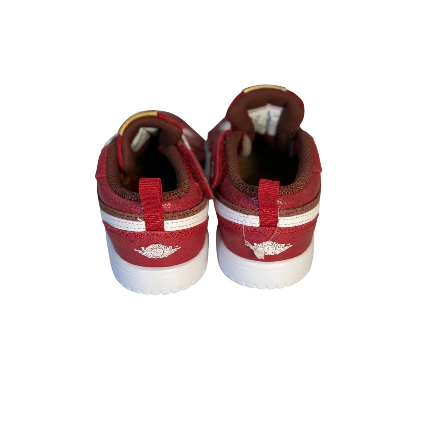 Air Jordan 1 Low ALT Toddler Shoes Red Brown White US 10C Hook & Loop Sneakers