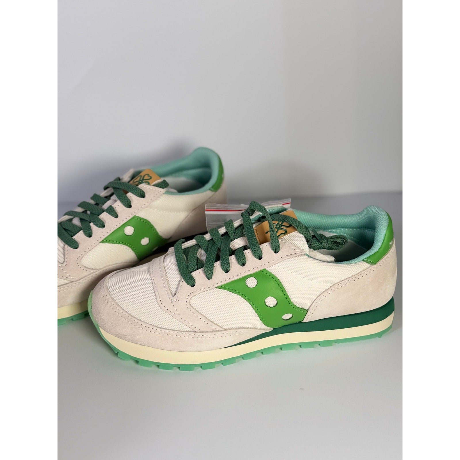 Saucony Jazz Original Sneakers Women's US 8 White Green Lace Up Running Shoes