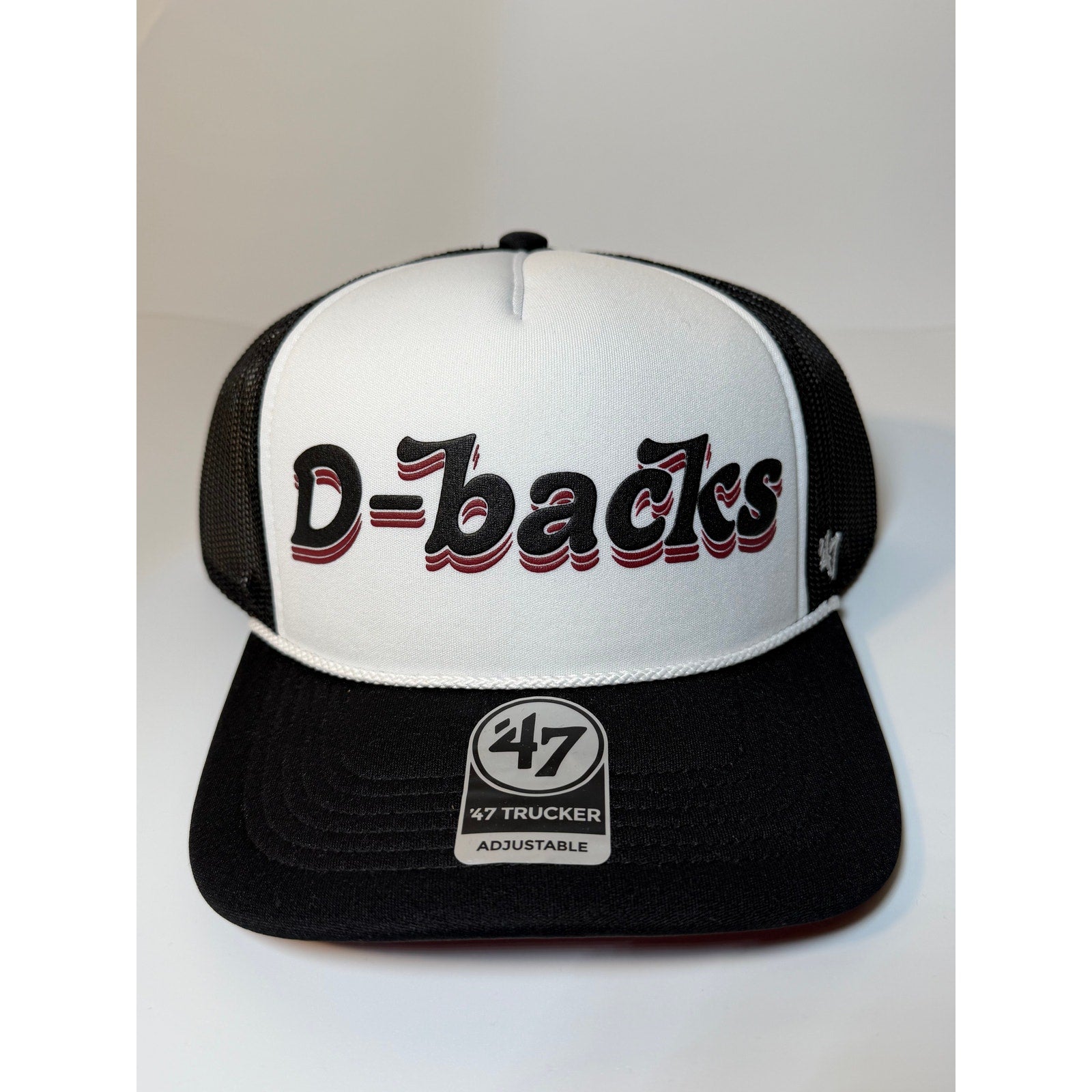 '47 D-backs Arizona Diamondbacks Trucker Hat Black White Adjustable NWT
