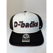 '47 D-backs Arizona Diamondbacks Trucker Hat Black White Adjustable NWT