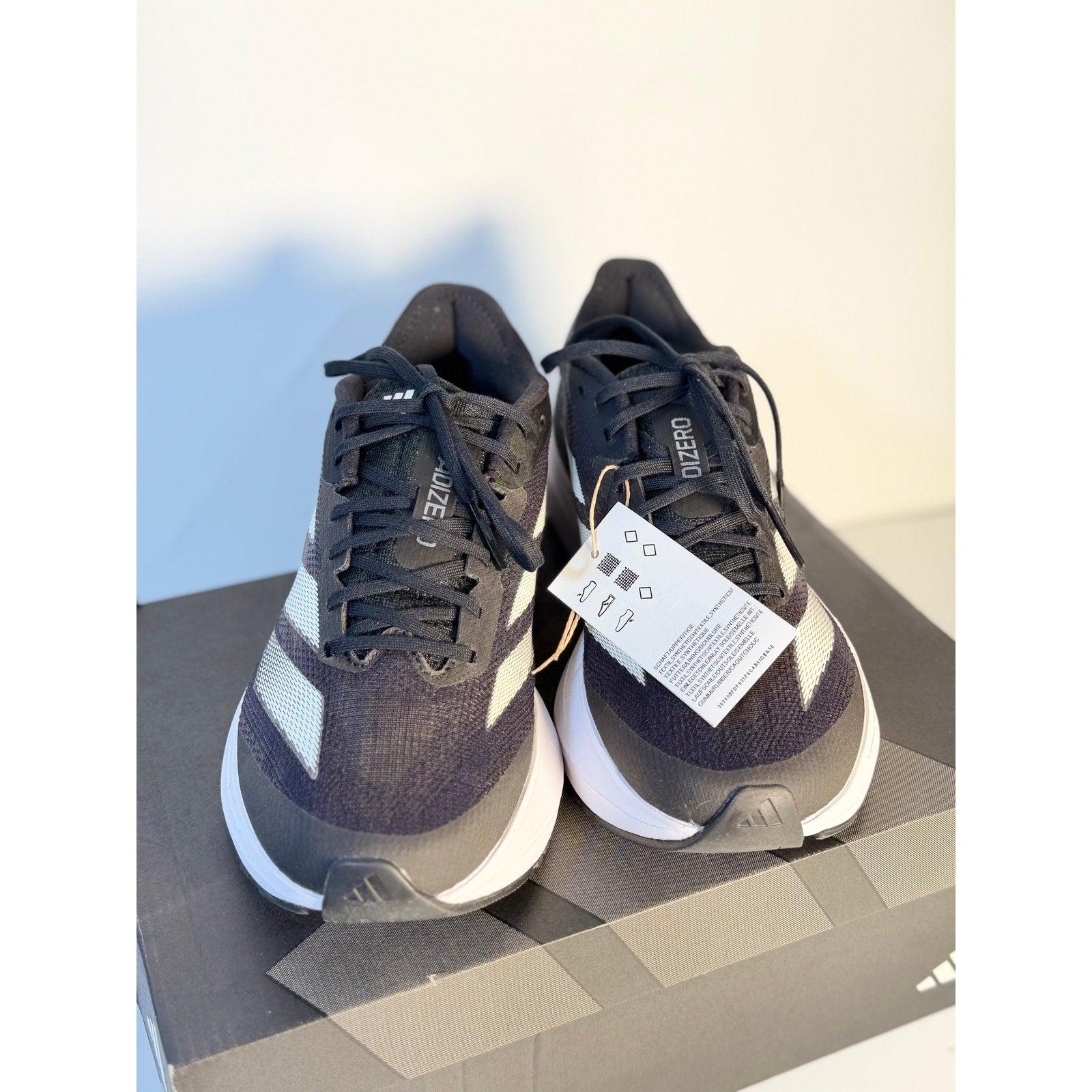 Adidas Adizero SL2 Running Shoes Men's Size 6.5 Black White Lightstrike IF6748 New