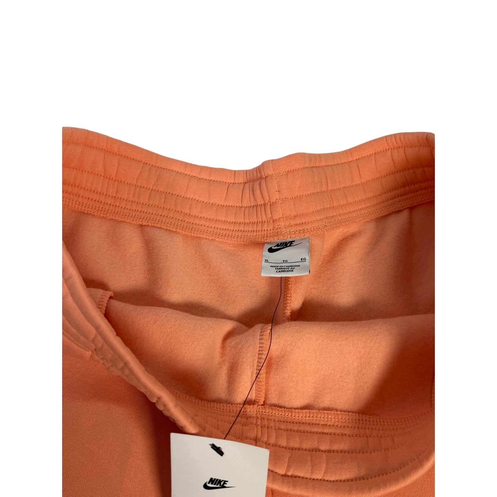 Nike Women’s Fleece Drawstring Shorts Peach Orange Size XL