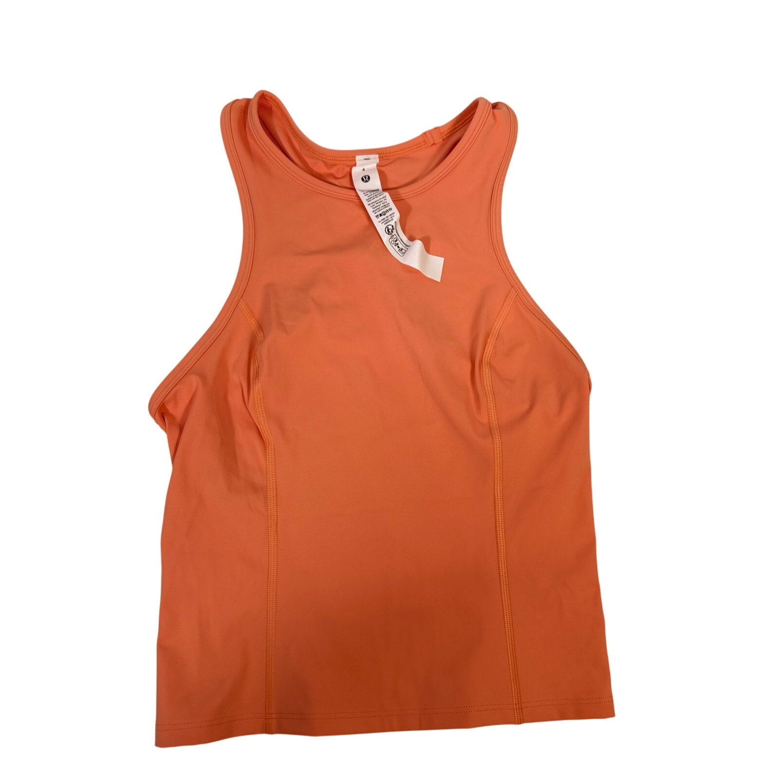 Lululemon Nulu Racerback Cropped Run Tank Women's Size 4 Coral NWT