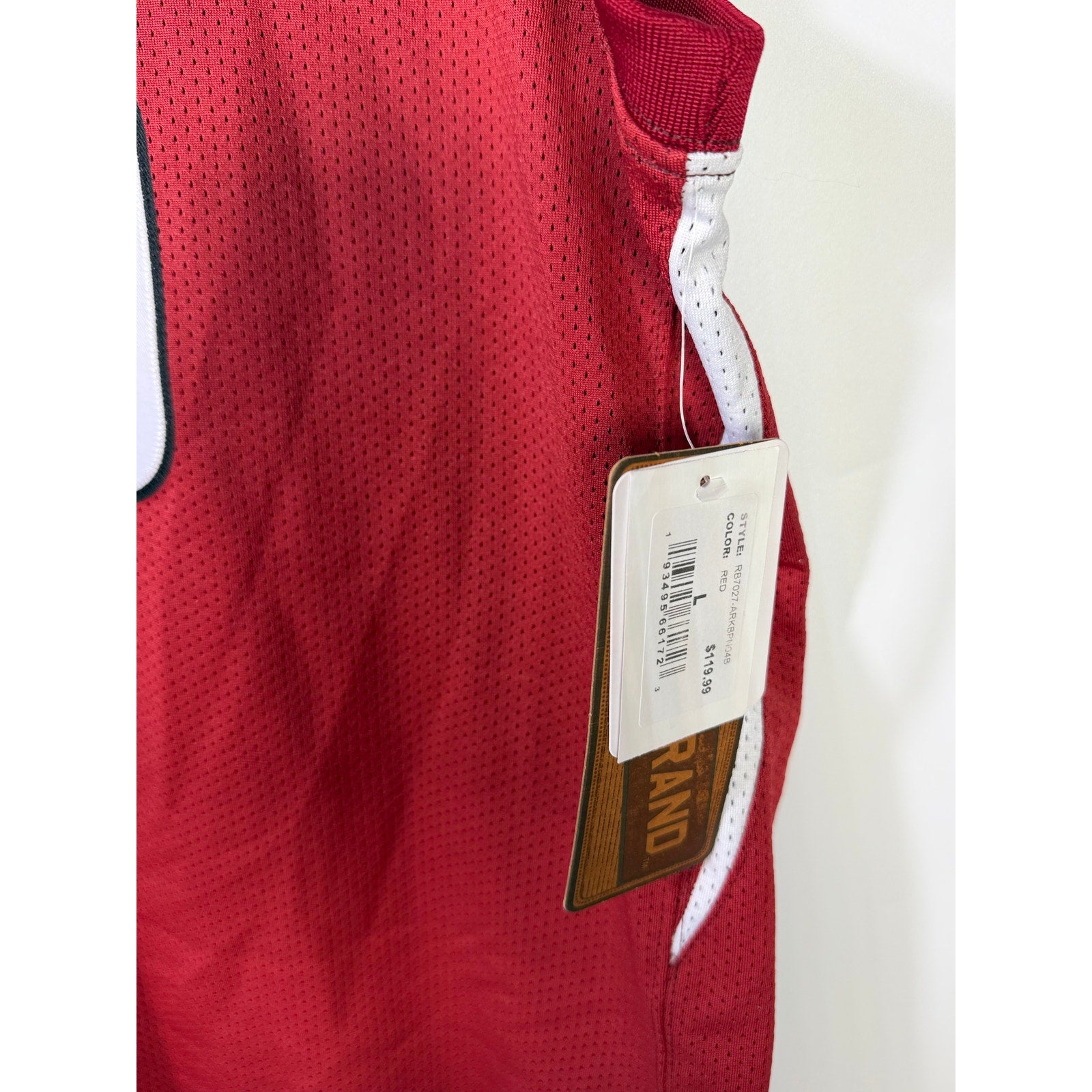 Retro Brand Arkansas Razorbacks #10 Basketball Jersey Red Men's Large NWT