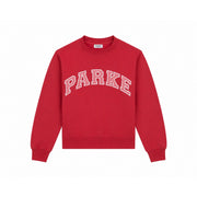 PARKE Heritage Varsity Mockneck Sweatshirt Pink Women's Pullover NWT M