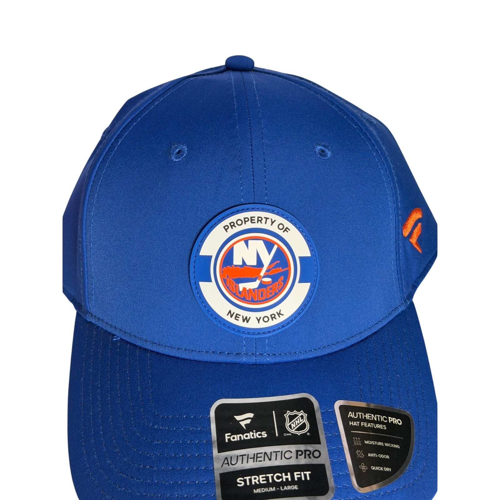 Fanatics New York Islanders Authentic Pro Stretch Fit Hat M/L Blue NWT