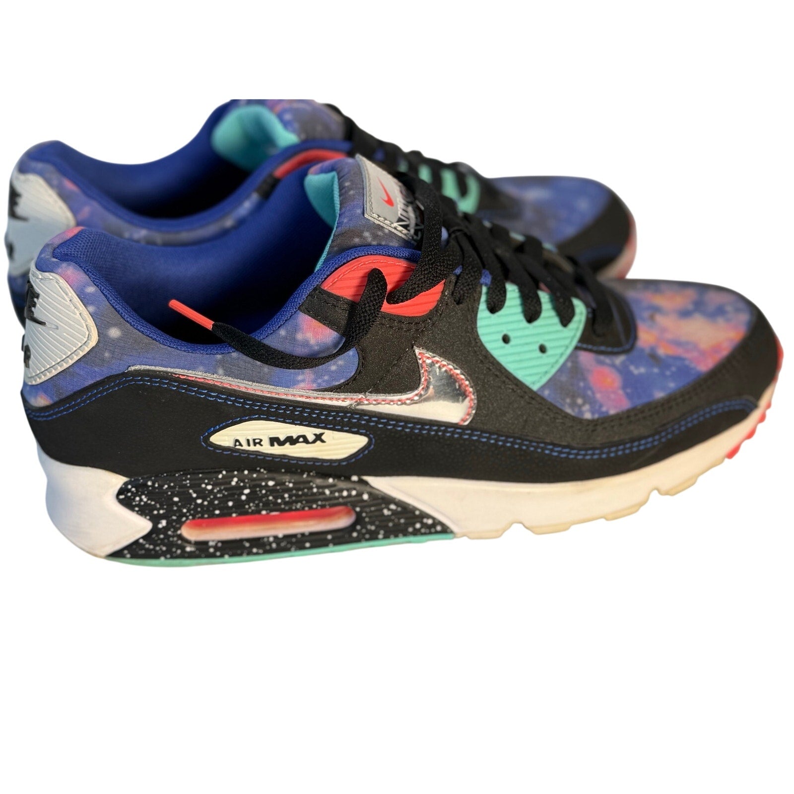 Nike Air Max 90 QS Galaxy Space Theme Sneakers Men's US 11.5
