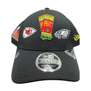New Era Super Bowl LIX Chiefs Eagles 9FORTY Stretch-Snap Hat Black NWT