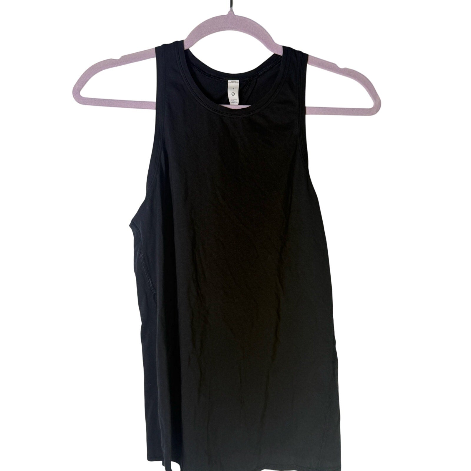 Lululemon Women’s High-Neck Open-Back Athletic Tank Top Black Size 4