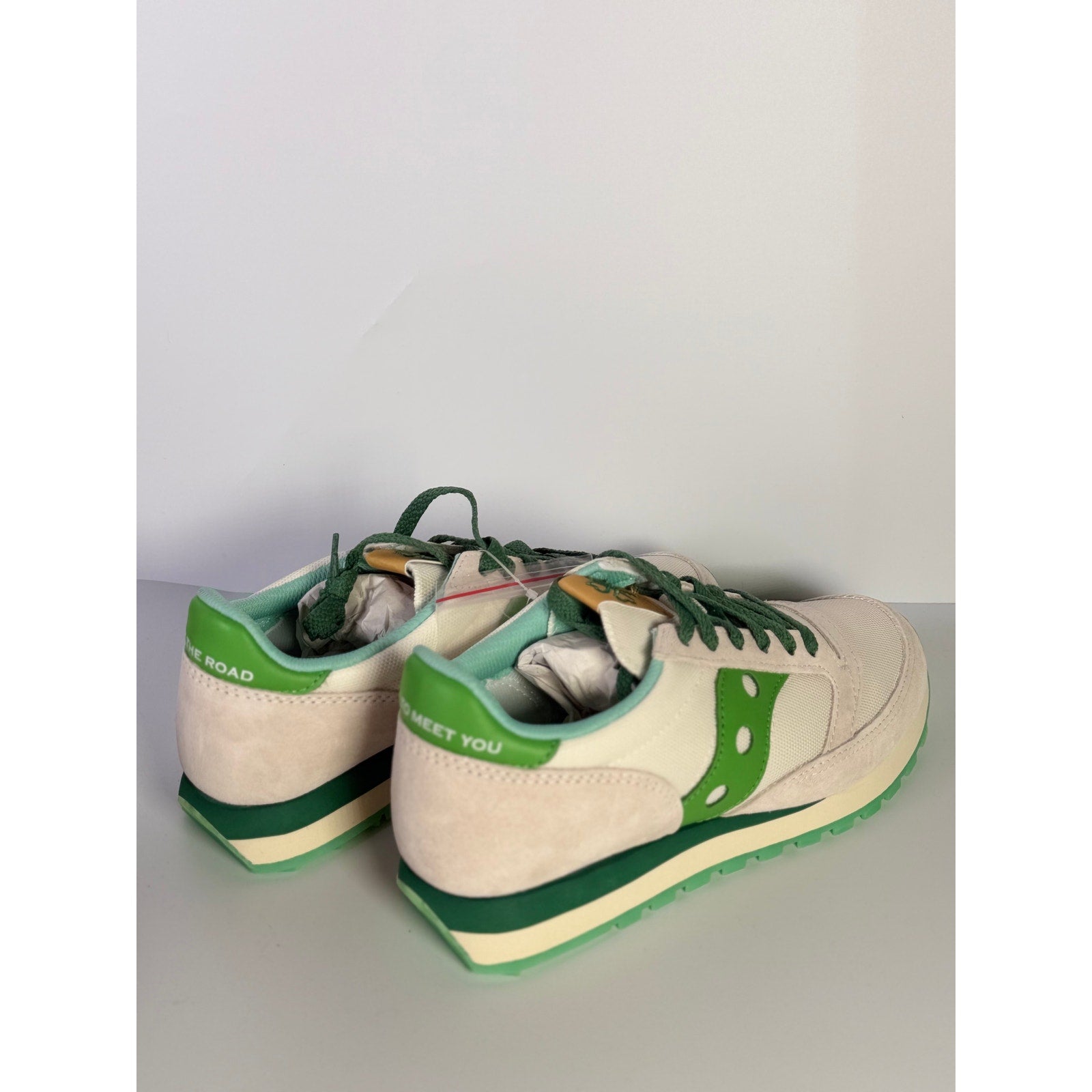 Saucony Jazz Original Sneakers Women's US 8 White Green Lace Up Running Shoes