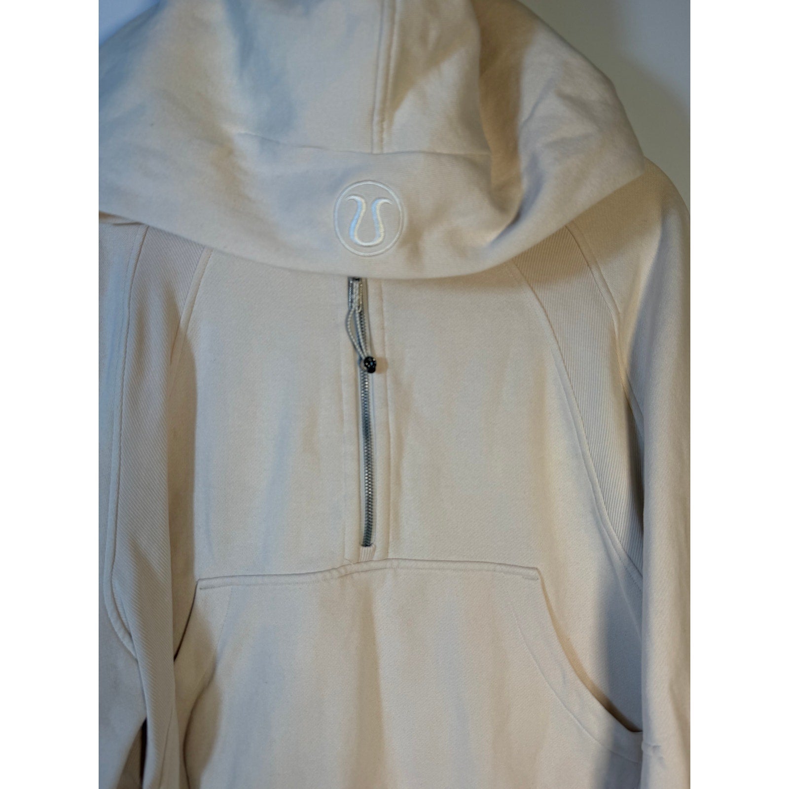 Lululemon Scuba Half Zip Hoodie Women's XL/XXL Cream Oversized Pullover
