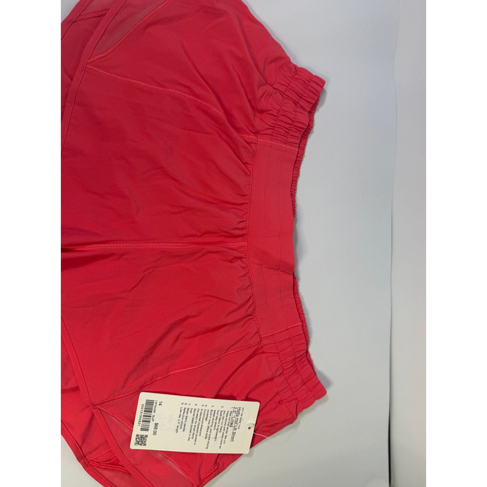 Lululemon Hotty Hot Low Rise Lined Shorts 2.5" Glaze Pink Women's Size 14 NWT