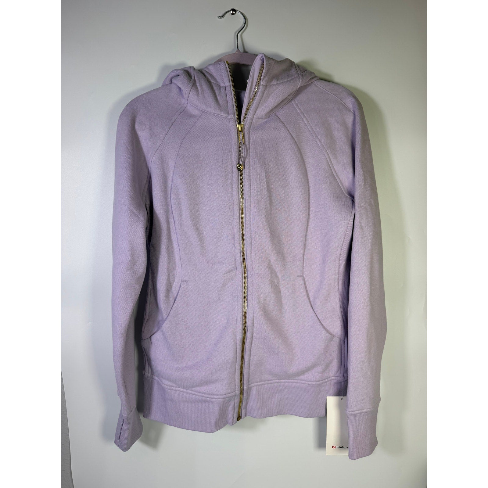 Lululemon Scuba Full Zip Hoodie Women's Size 10 Lilac Gold NWT