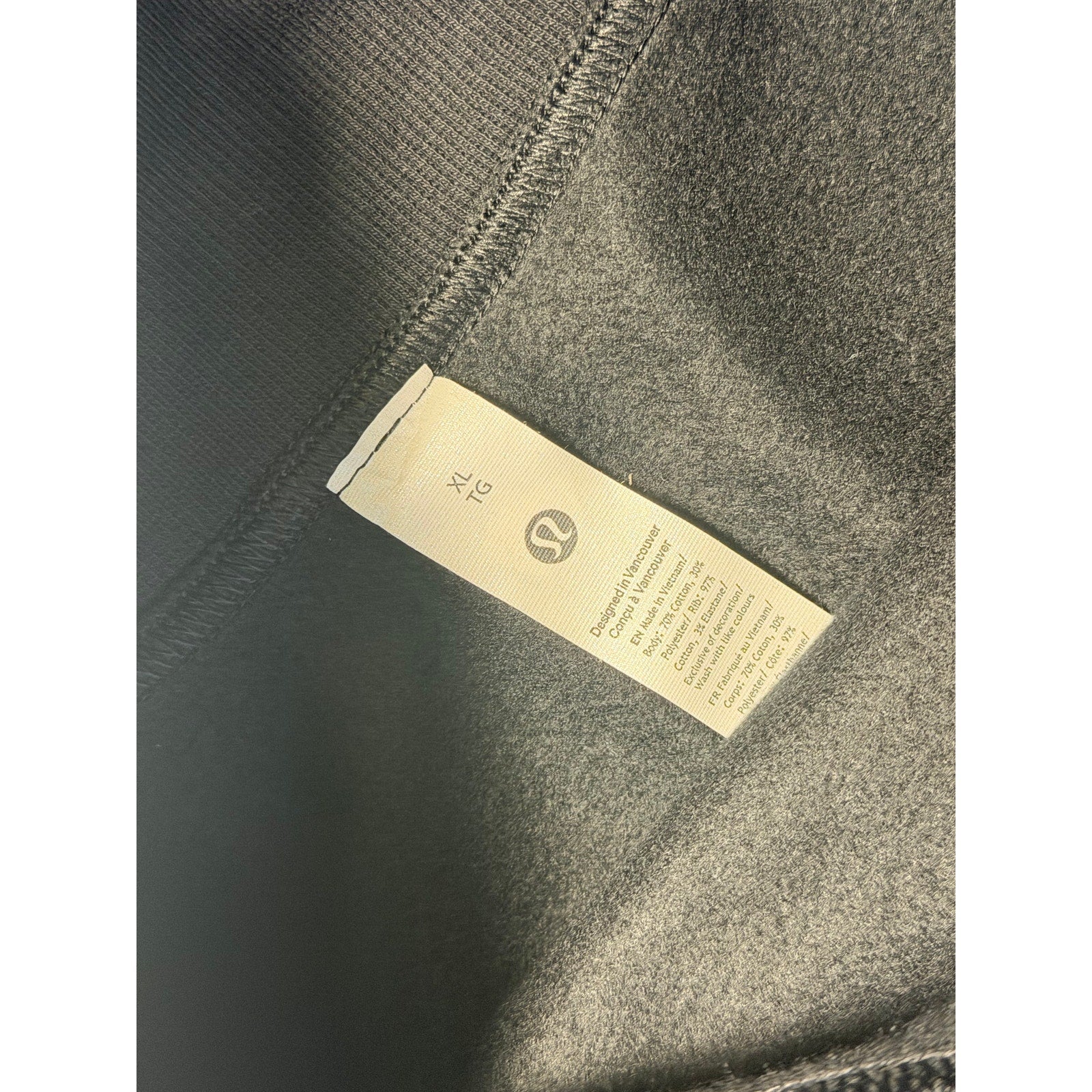 Lululemon Scuba HR Mini Skirt Black Women's XL Fleece Above Knee Athletic Casual