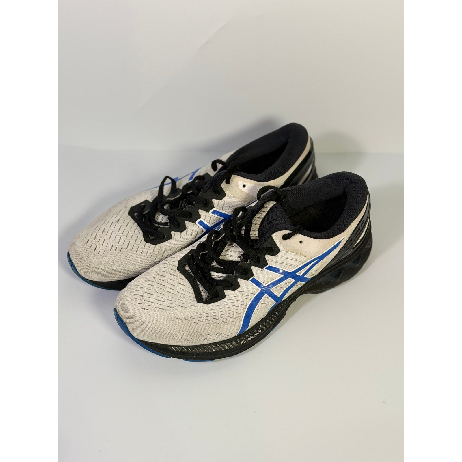ASICS Gel Cumulus 24 Running Shoes White Blue Black Men's US 8.5 EU 42 Athletic