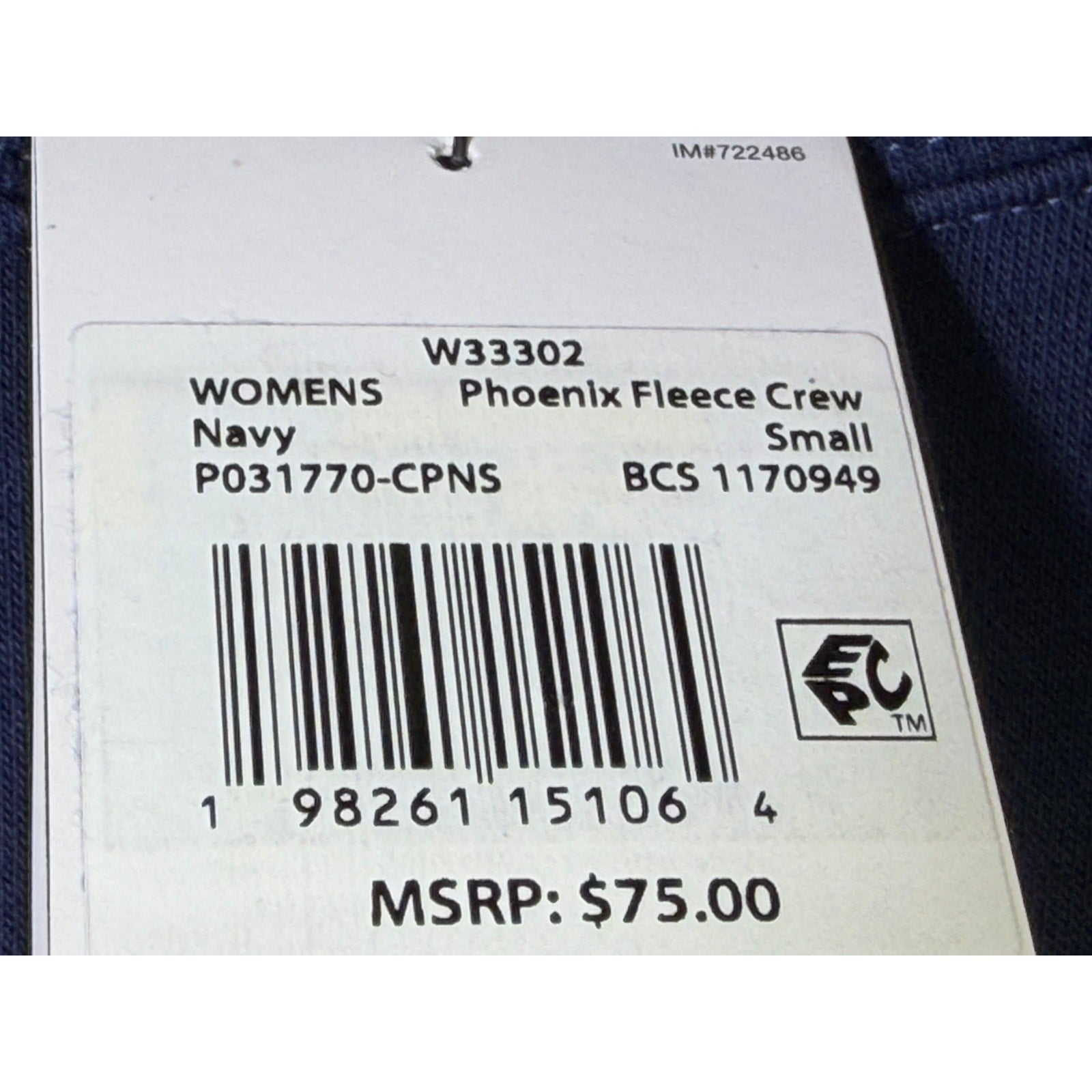Nike Women’s Coppin State Eagles navy fleece crewneck sweatshirt with Phoenix logo, size small, soft and comfortable fabric.