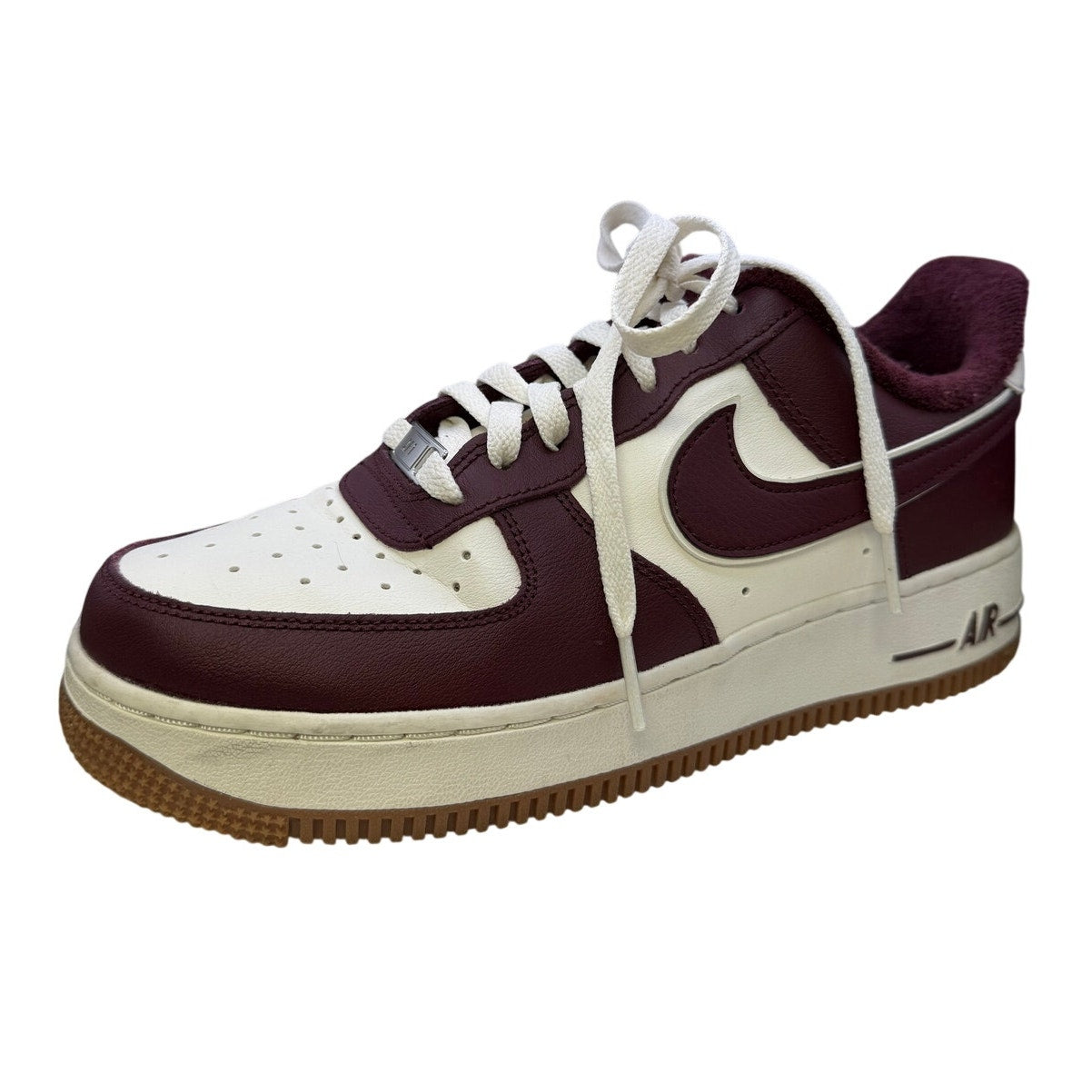 8.5W Nike Air Force 1 '07 LV8 SE Varsity Casual Shoes | Sail/Night Maroon/Gum Med Brown