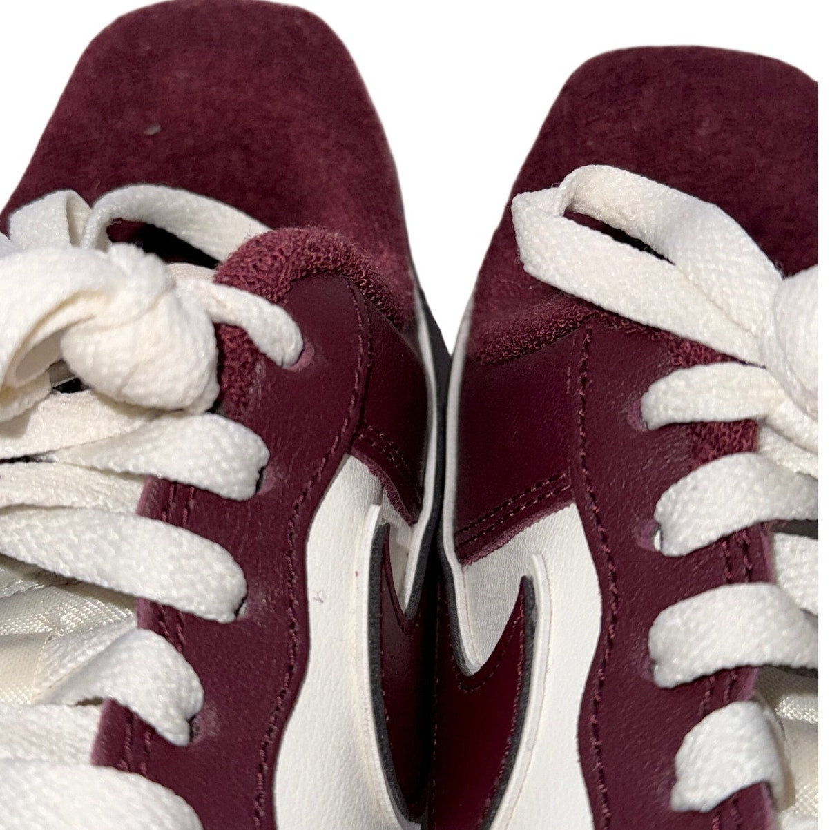 8.5W Nike Air Force 1 '07 LV8 SE Varsity Casual Shoes | Sail/Night Maroon/Gum Med Brown