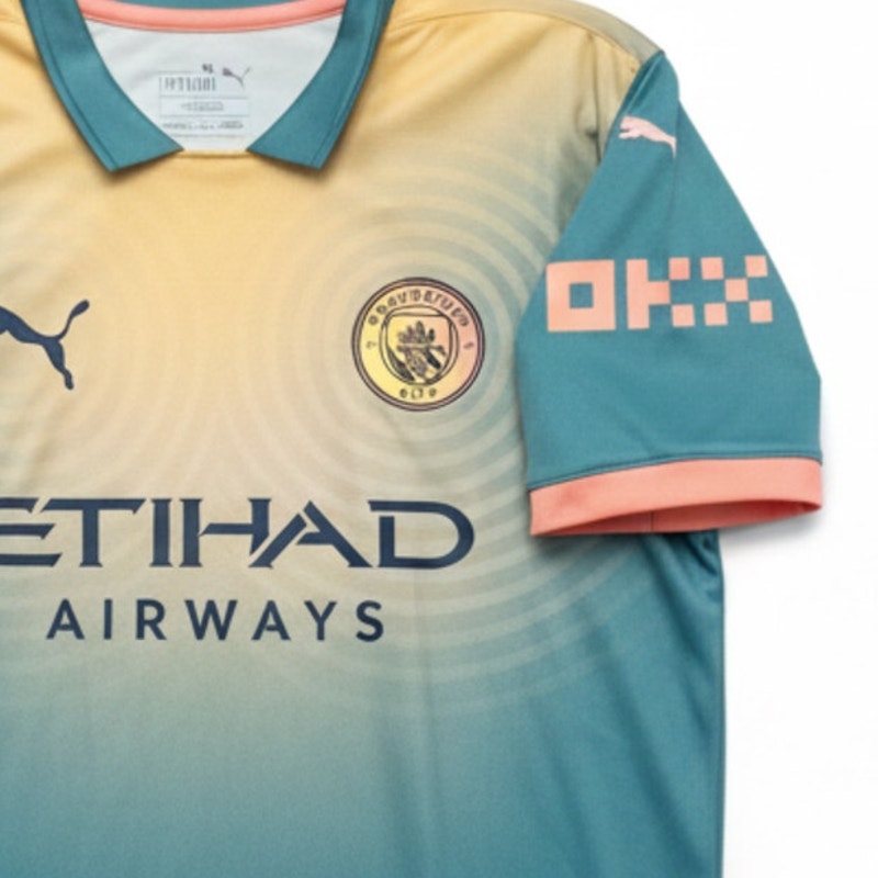 NWT Manchester City x Oasis Puma Fourth Soccer Jersey – Haaland – Size Large