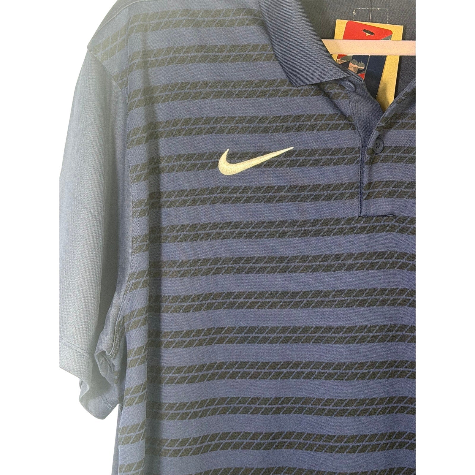 Nike Atlanta Braves Authentic Collection Men’s Dri-FIT Polo Shirt Size L Navy NWT