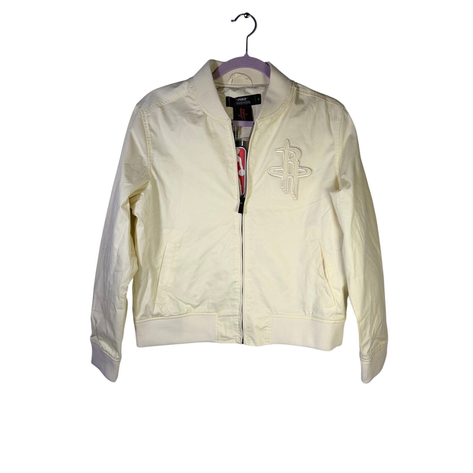 Pro Standard Women’s Houston Rockets Bomber Jacket Cream Size S NWT