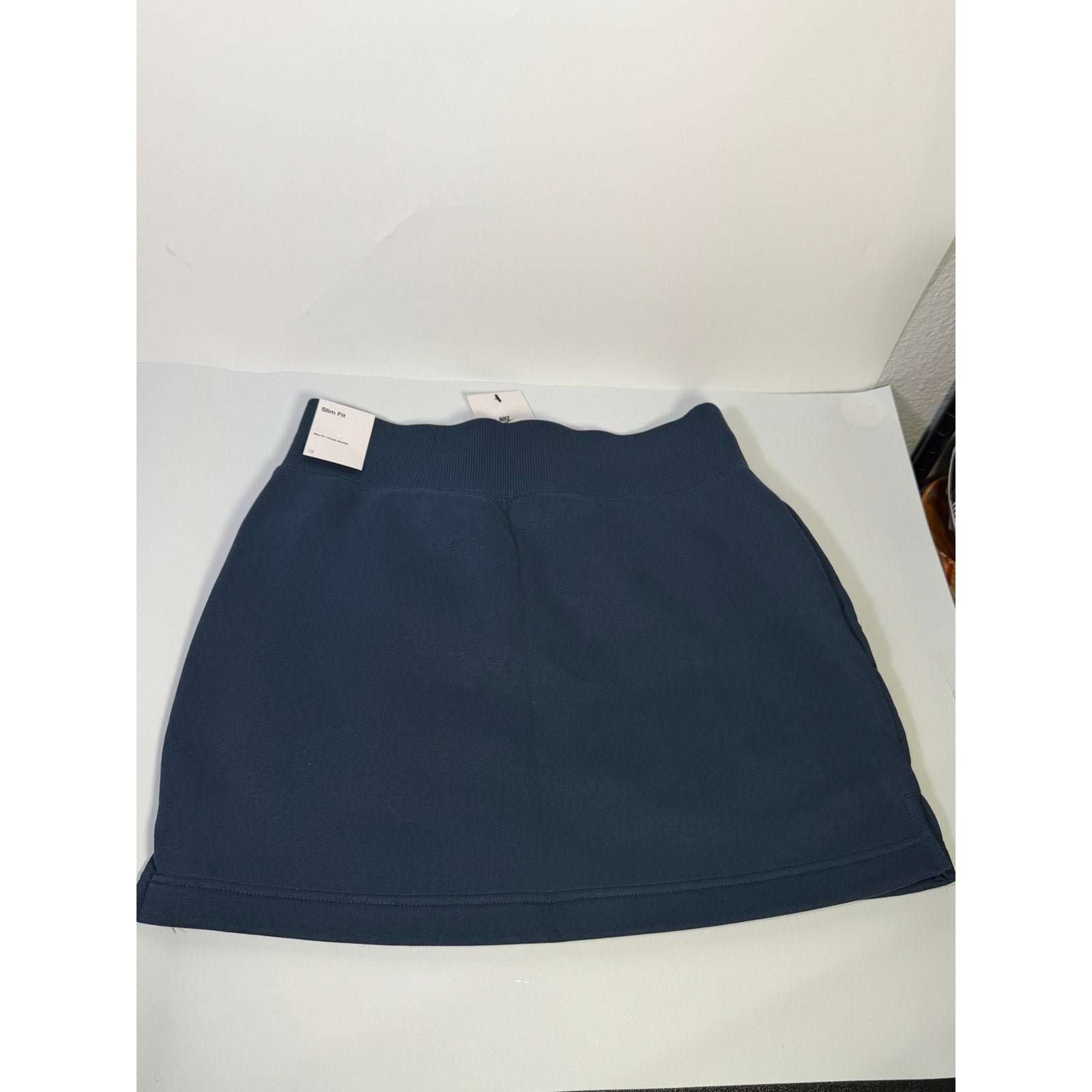 Nike Women’s Fleece Drawstring Mini Skirt Navy Blue Size M NWT