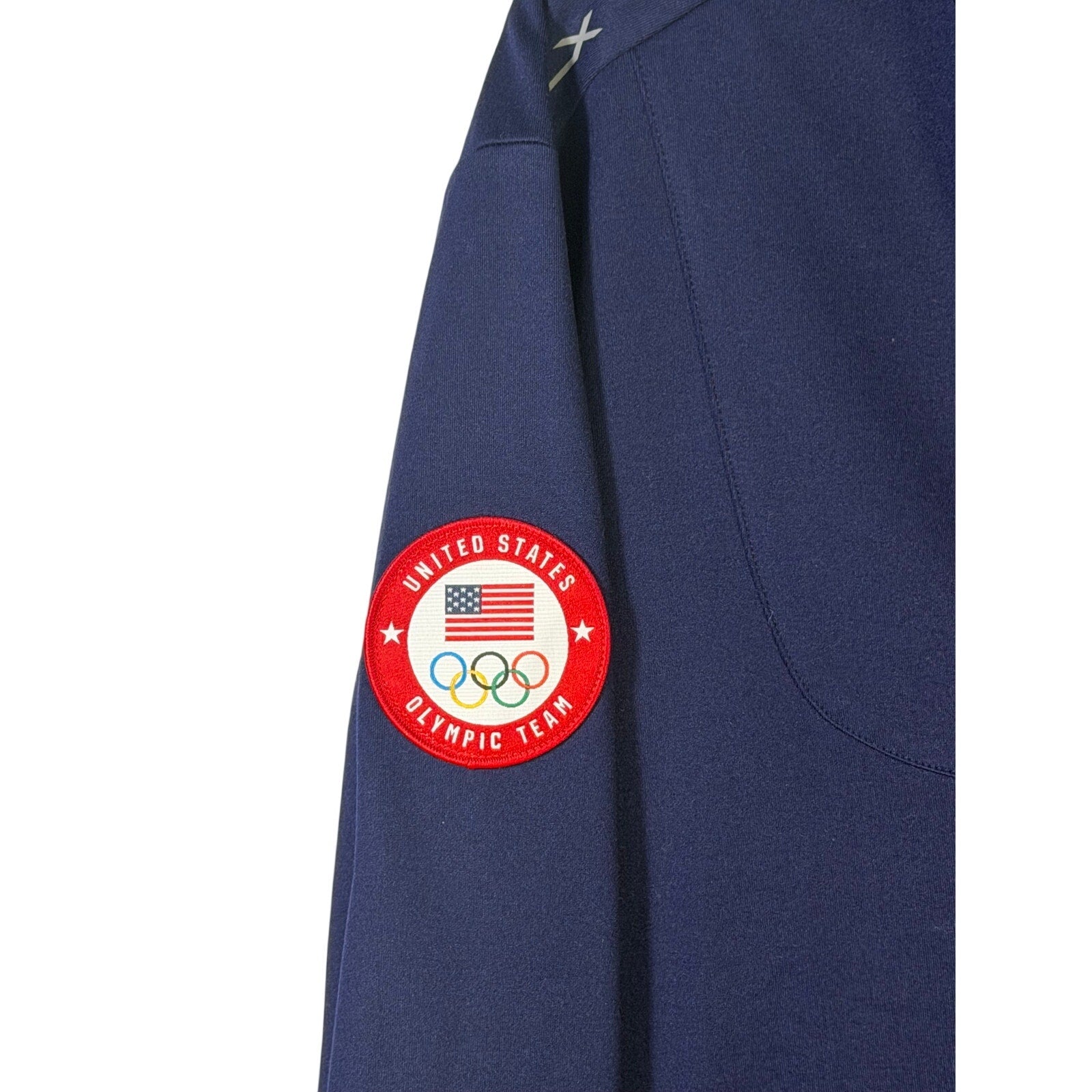 Ralph Lauren RLX Team USA Olympic Quarter-Zip Pullover Men’s XXL Navy NWT - close-up detail