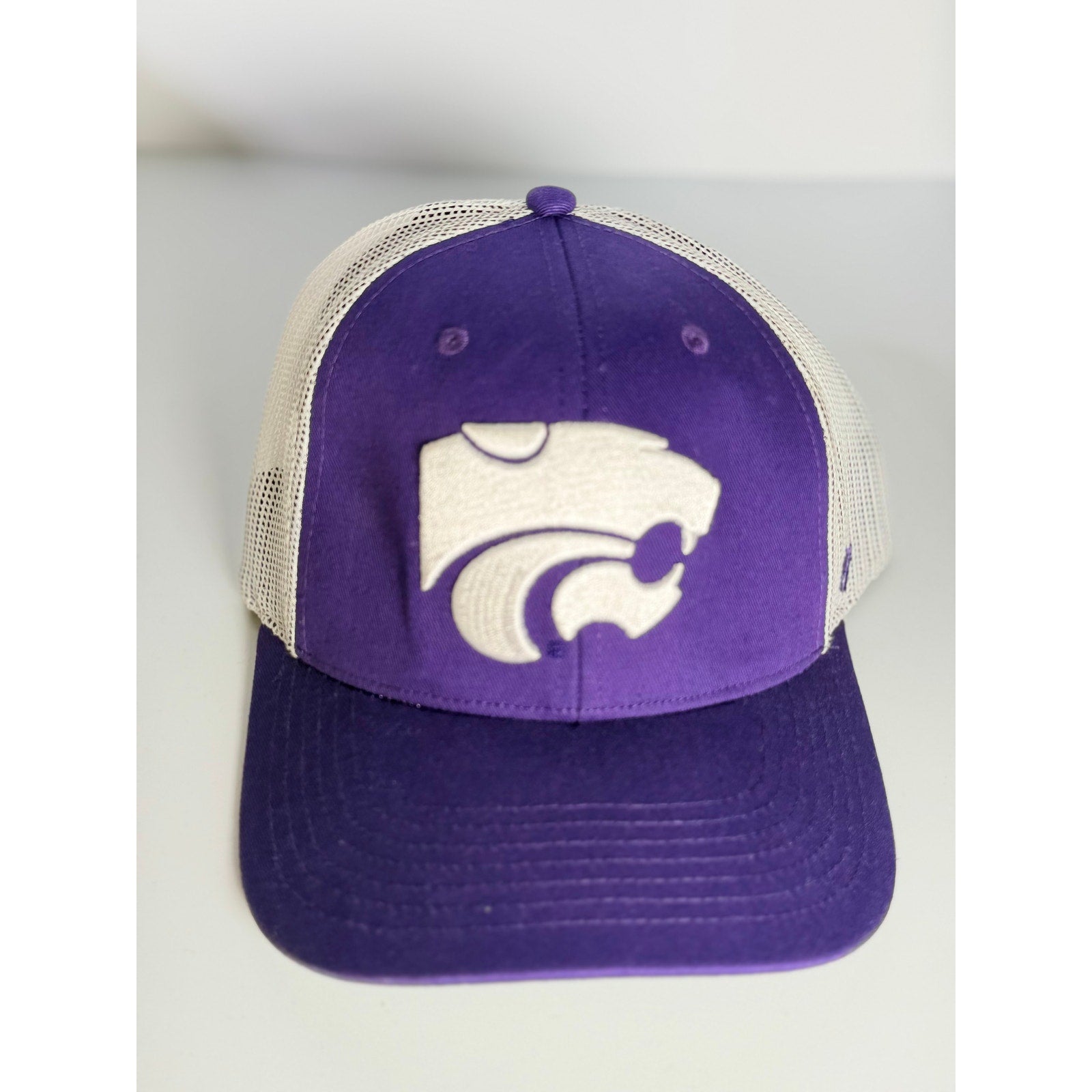 47 Kansas State Wildcats Trucker Adjustable Hat Purple White NCAA NWT OSFM