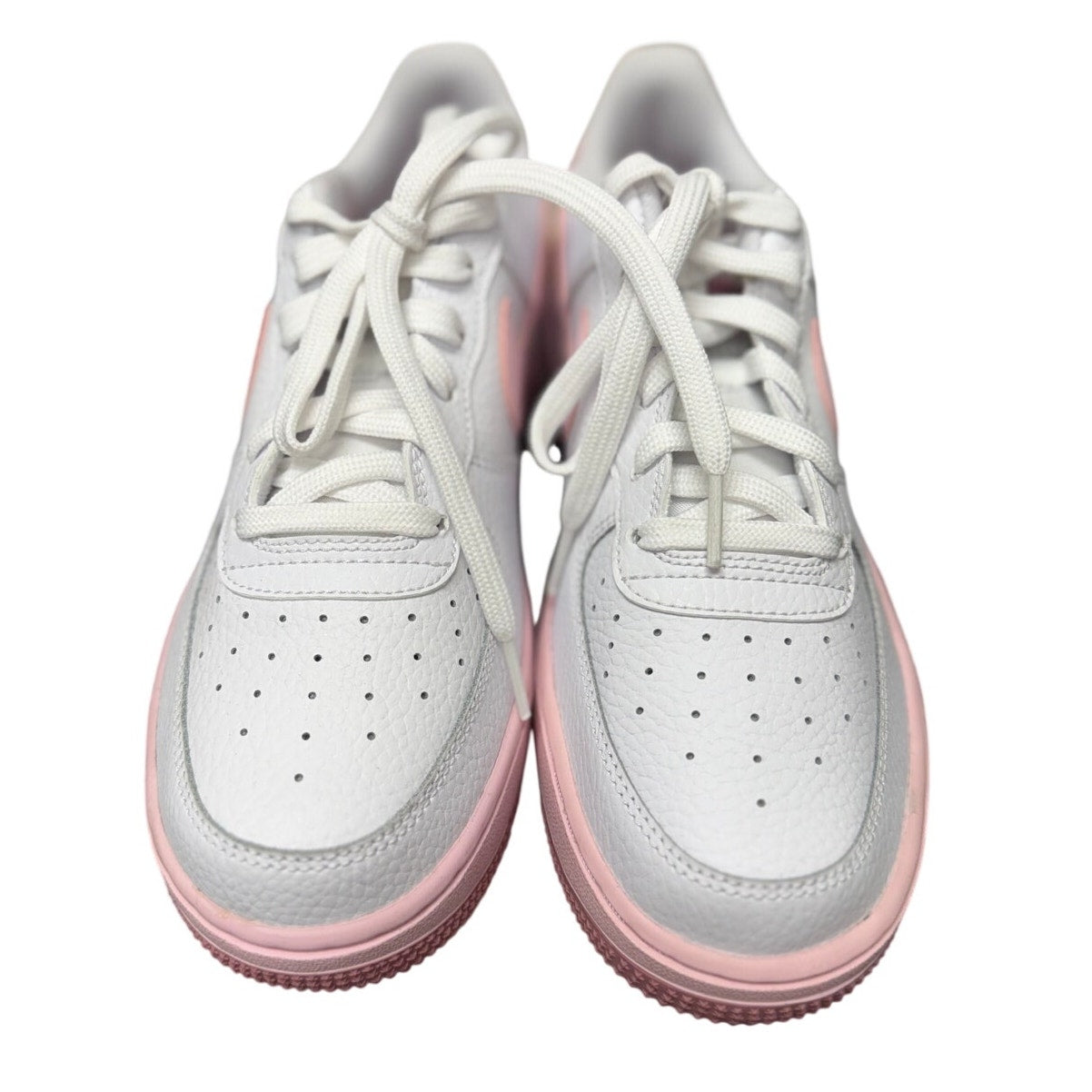 Nike Air Force 1 Low GS White Pink Big Kids Youth 6.5Y Sneakers Shoes
