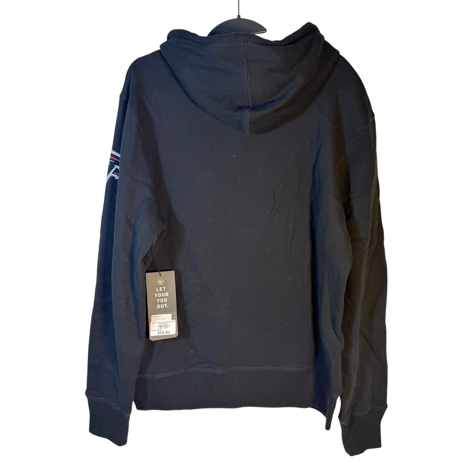47 Atlanta Falcons Hoodie Black Men's Small Pullover NFL Fleece Hooded NWT