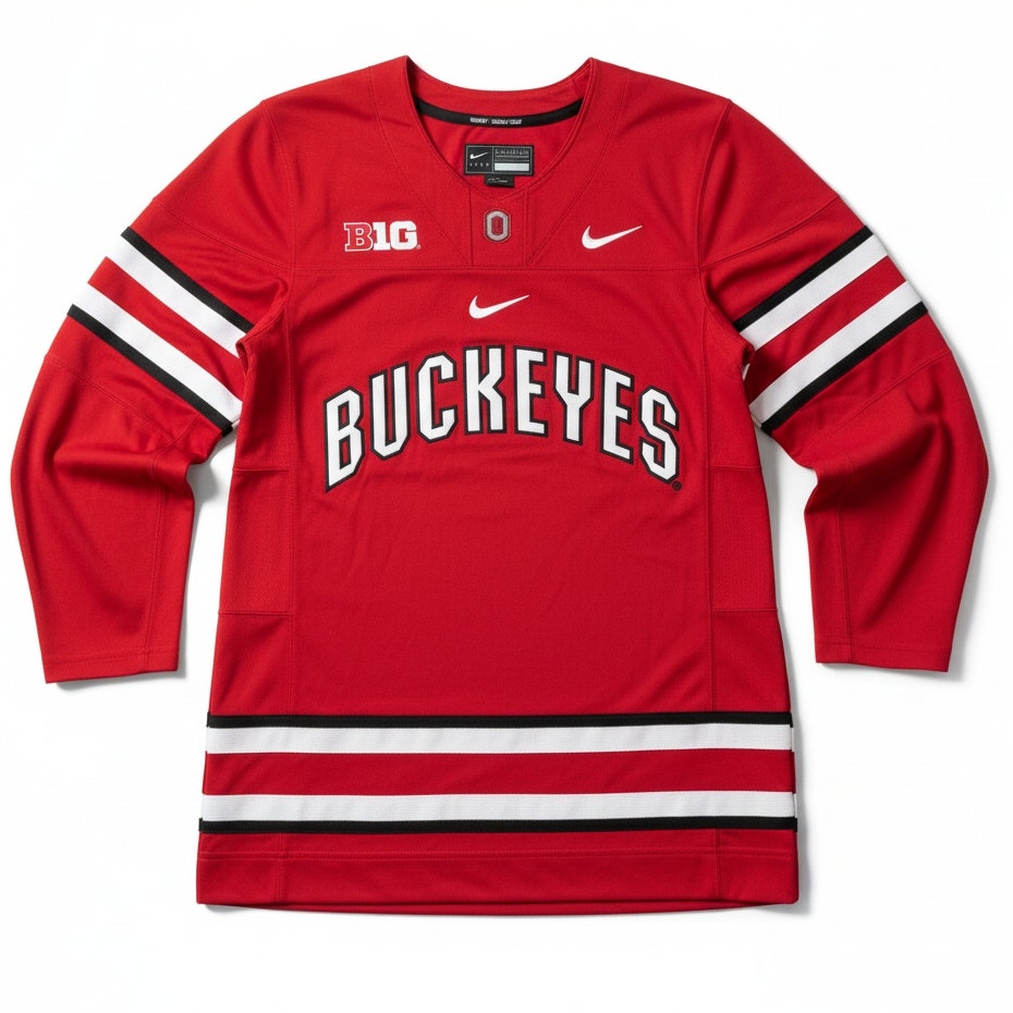 NWT Ohio State Buckeyes Hockey Jersey Pullover – Red – Long Sleeve