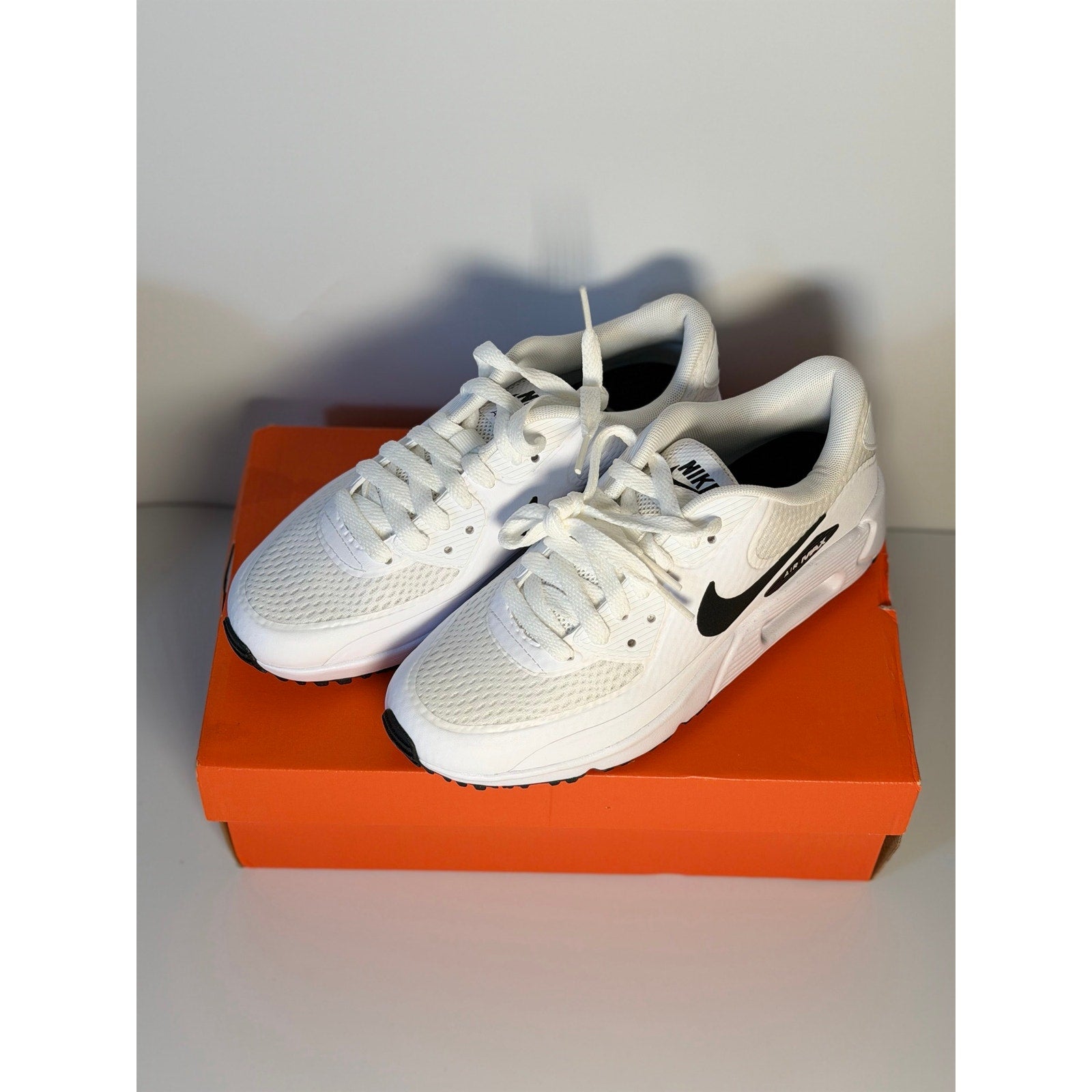 Nike Air Max 90 G Golf Shoes White Black Men’s 4 Women’s 5.5