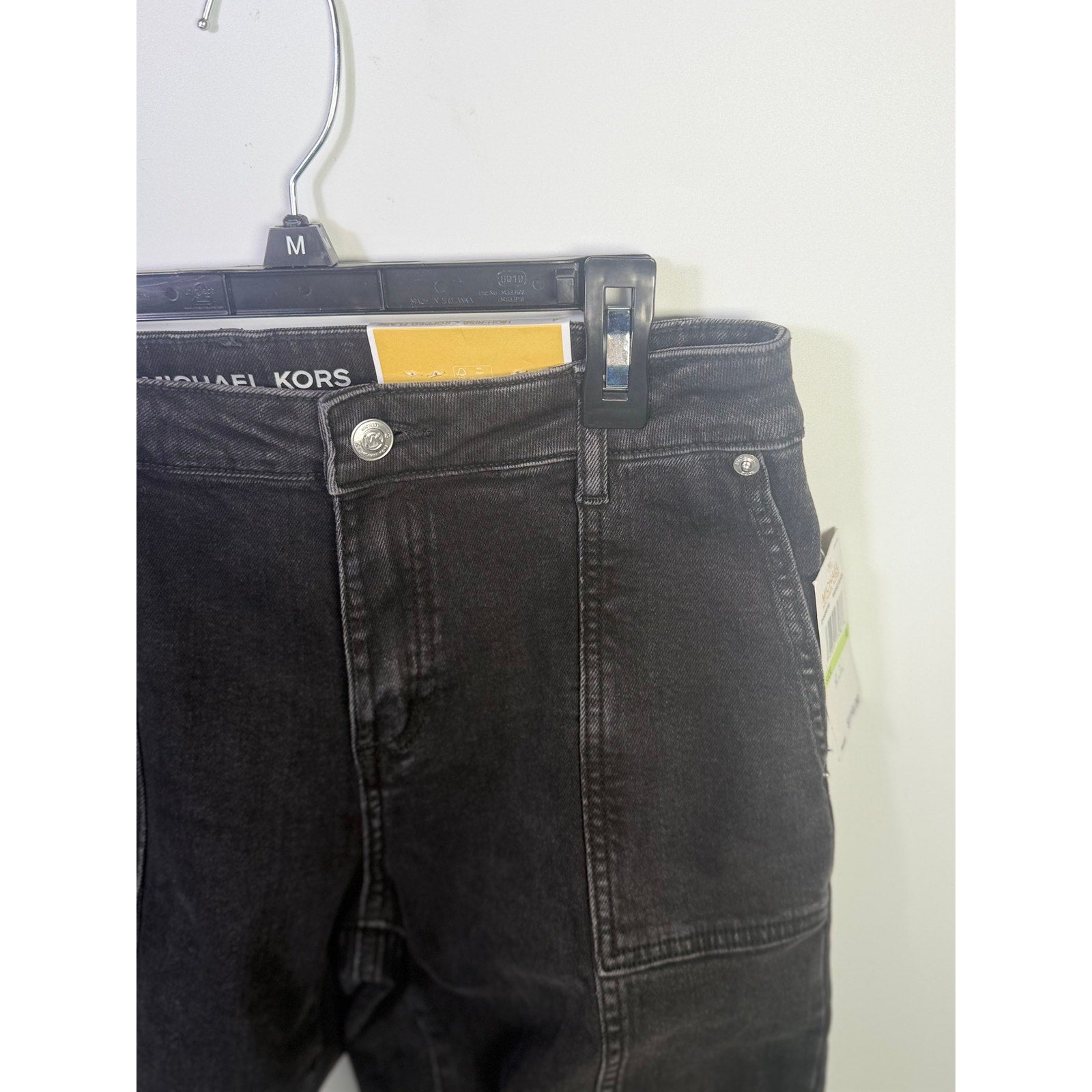 MICHAEL Michael Kors Women’s Selma Cropped Flare Jeans Washed Black Size 4