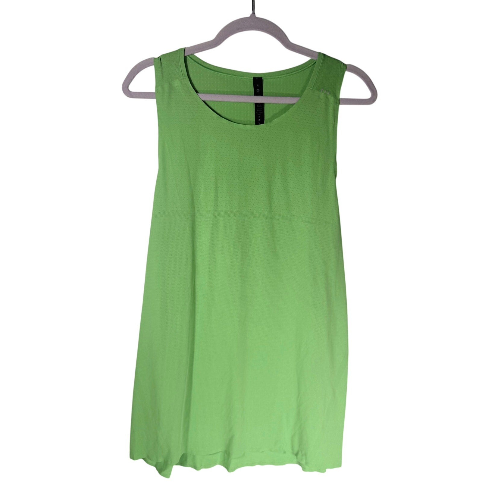 Lululemon Women’s Open-Back Athletic Tank Top Lime Green Size XL