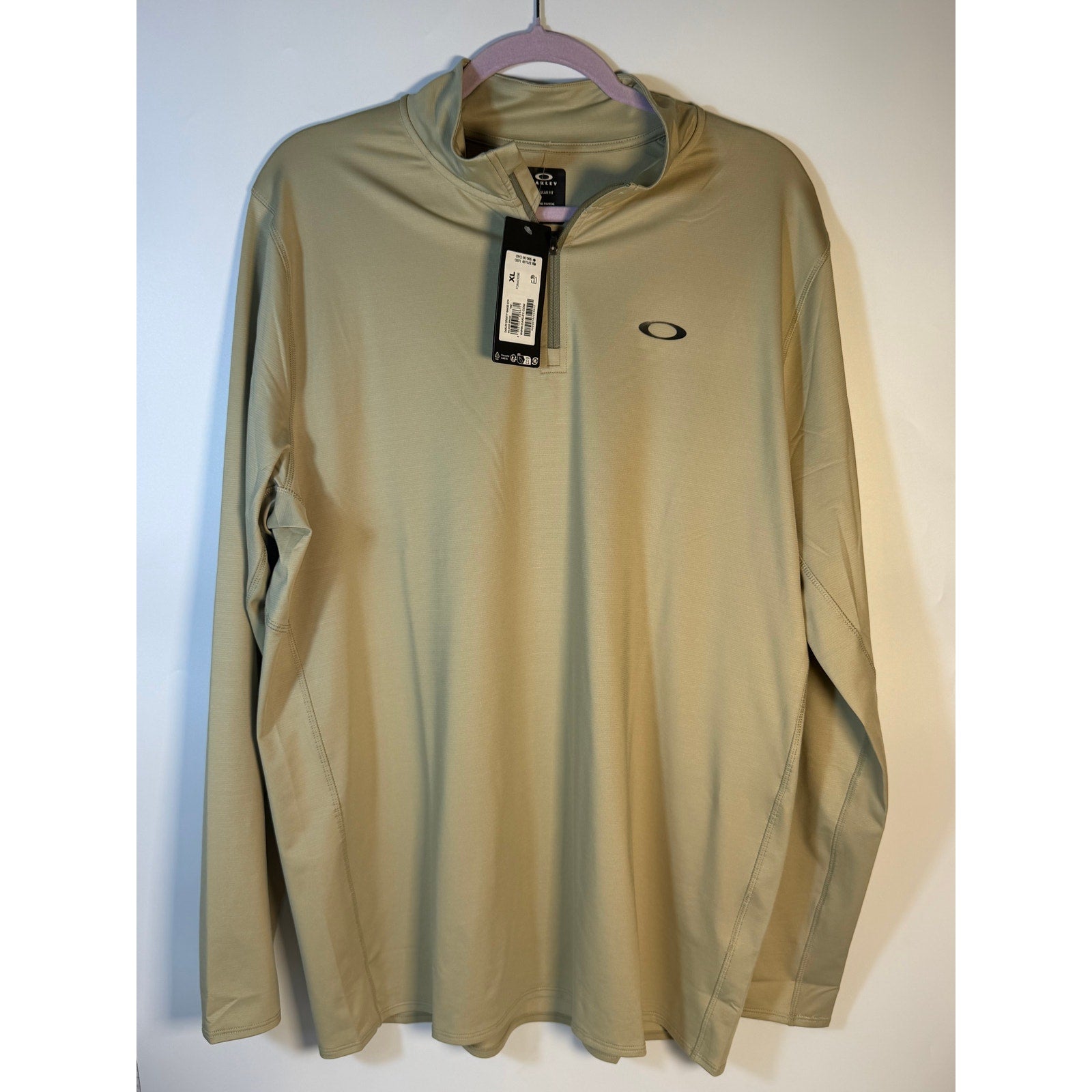 Oakley Gravity Range Quarter Zip Pullover Silver Sage XL Regular Fit NWT