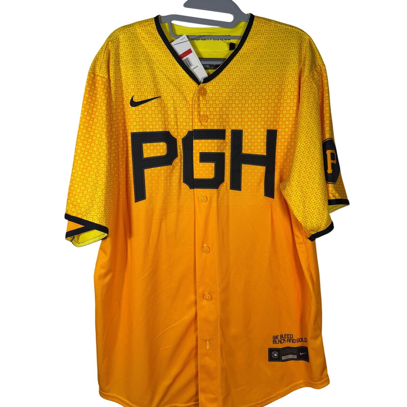 Nike Pittsburgh Pirates Ke'Bryan Hayes #13 City Connect Jersey Men's Large NWT
