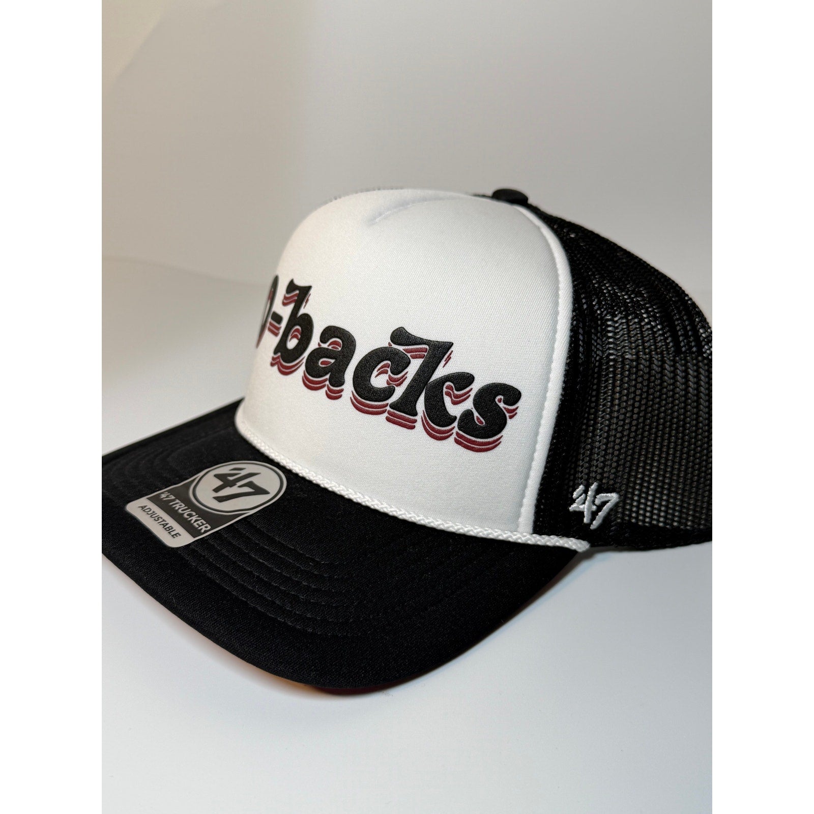 '47 D-backs Arizona Diamondbacks Trucker Hat Black White Adjustable NWT