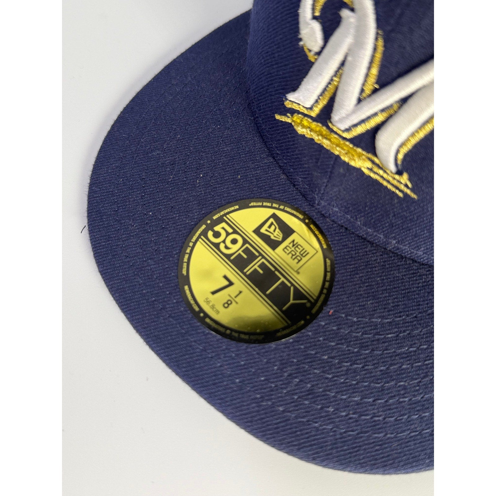 New Era Milwaukee Brewers 59FIFTY Fitted Cap Blue Size 7 1/8 MLB NWT