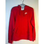 Nike Sportswear Club Fleece Pullover Hoodie Red Women's Medium Sweatshirt NWT