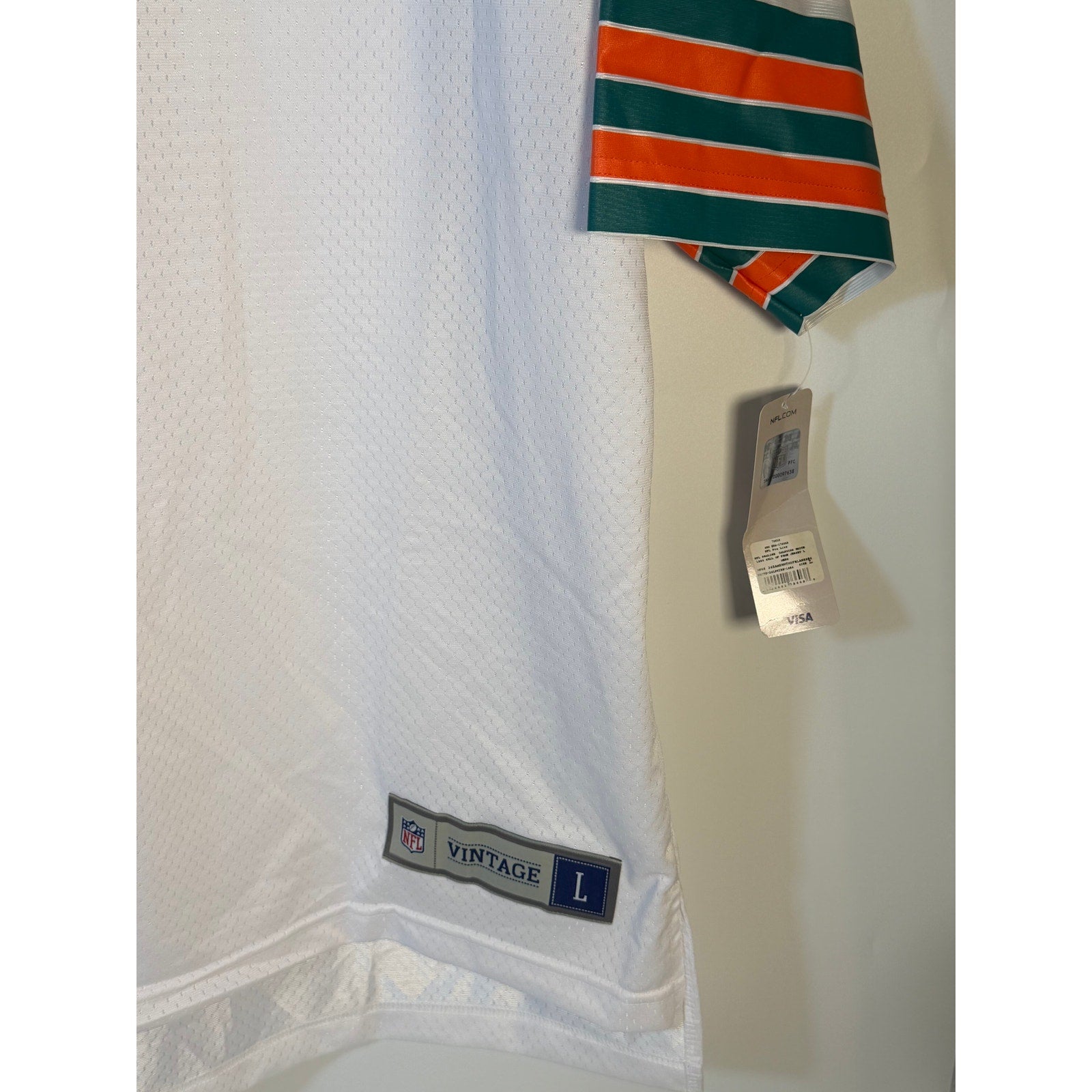 NFL Pro Line Miami Dolphins Hall of Fame Jersey Men's Large White NWT