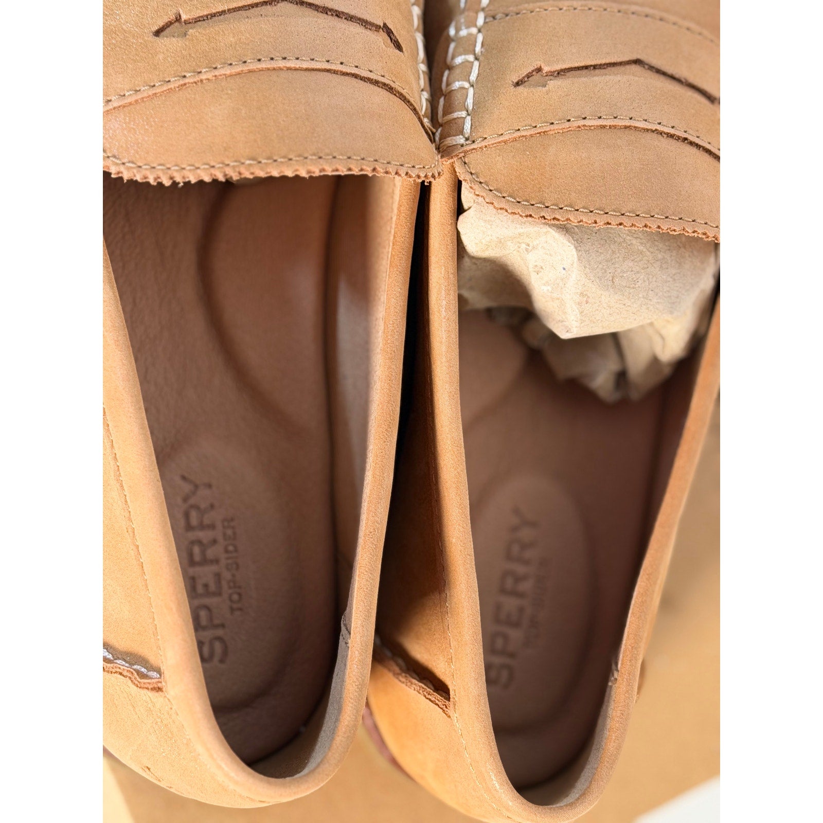 Sperry Seaport Penny Leather Loafers – Women's US 9M Tan STS85444 – New in Box
