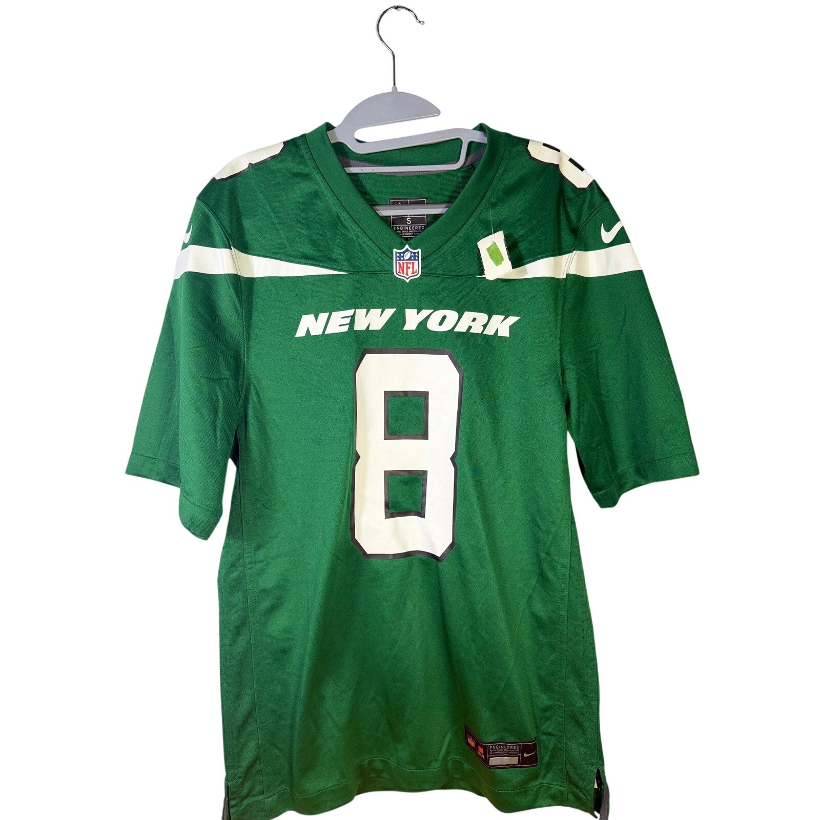 Nike New York Jets Aaron Rodgers #8 Football Jersey Men's Small Green NWT