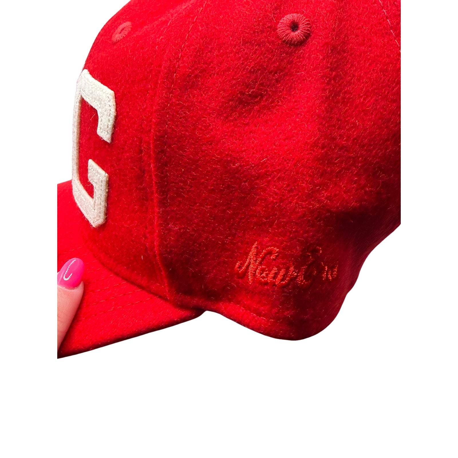 Fear of God x New Era 59FIFTY Fitted Hat Red Cream FG Logo One Size