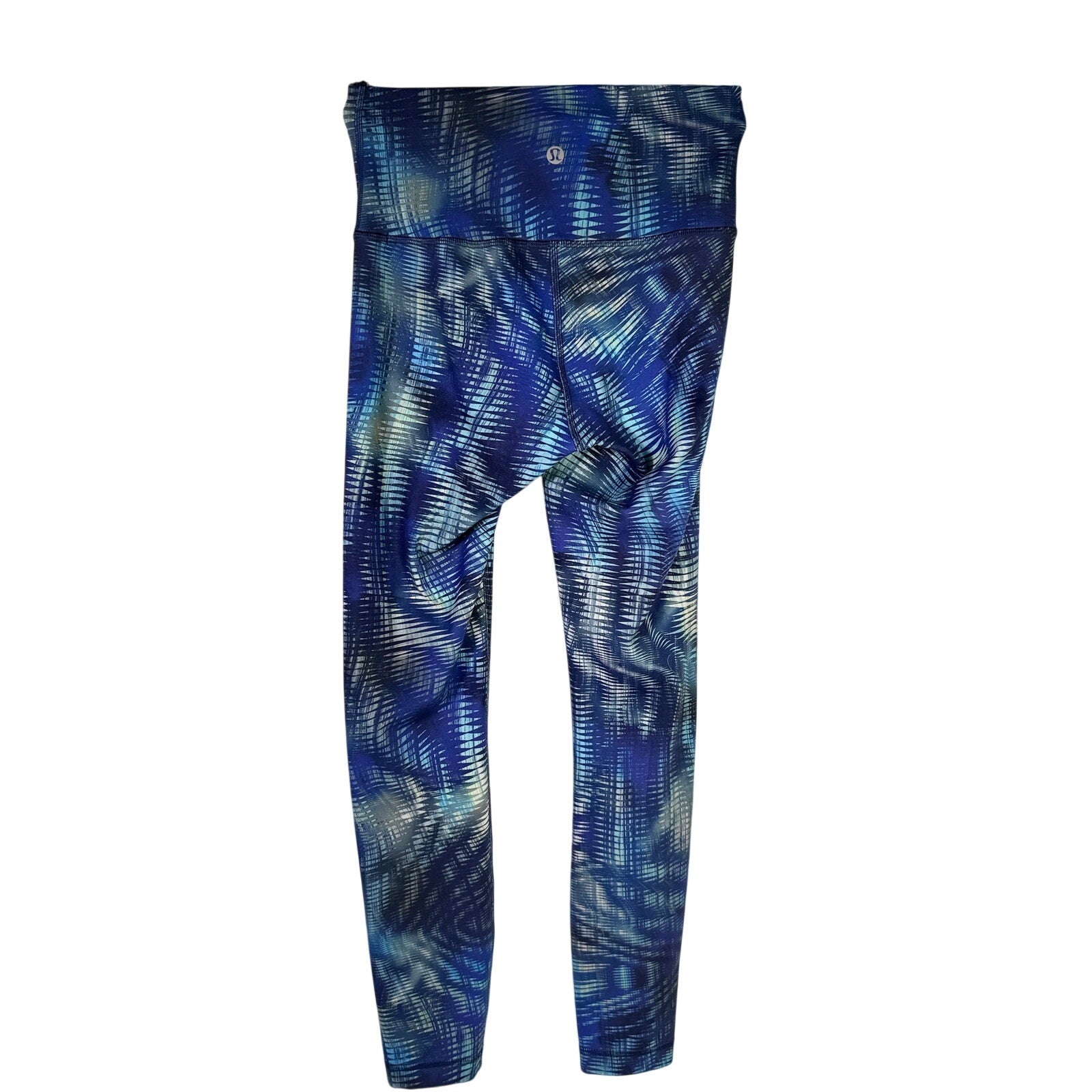 lululemon Women’s High-Rise Full-Length Leggings Size 4 Blue Abstract Print