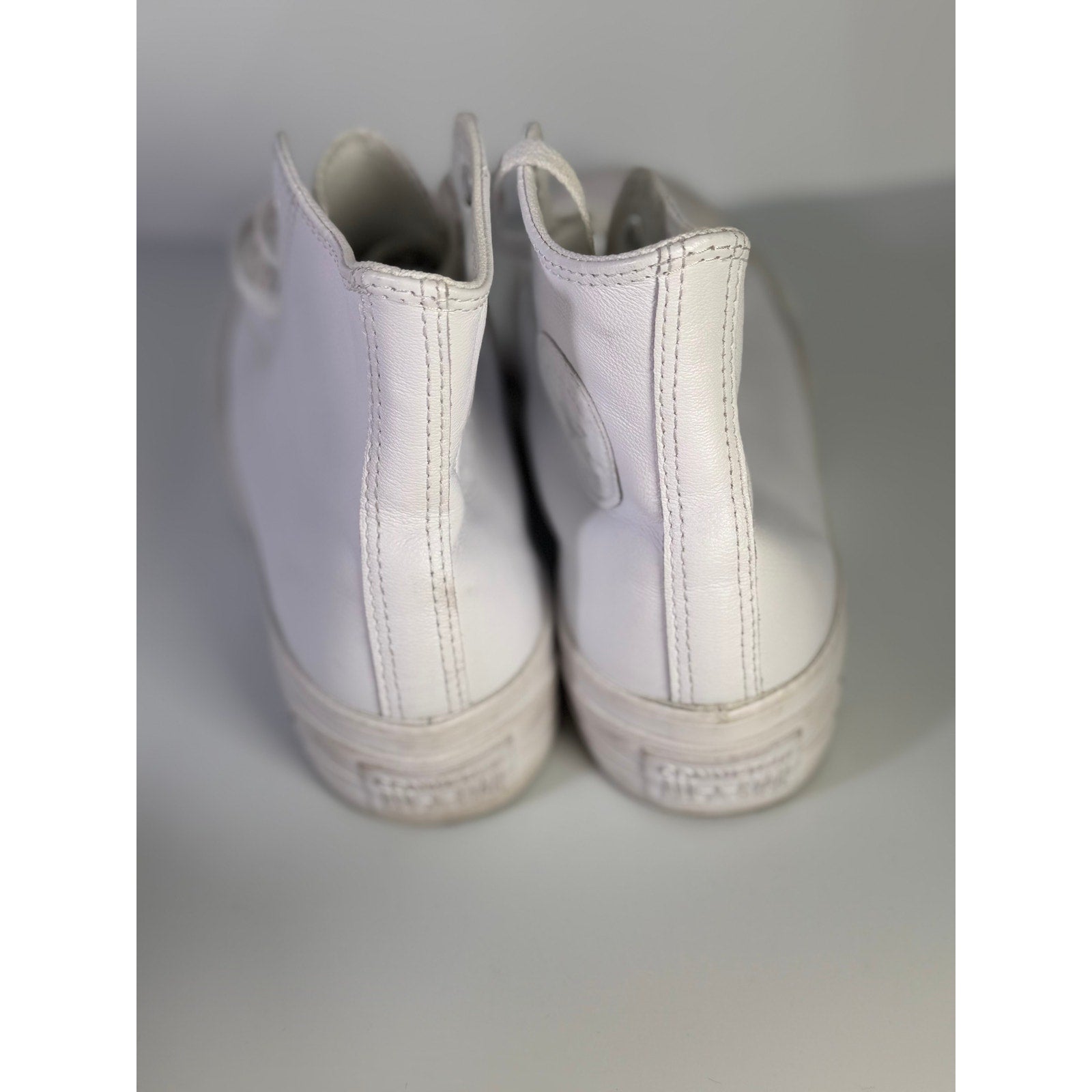 Converse Chuck Taylor All Star Lift Hi White Leather Women's US 8.5 Platform