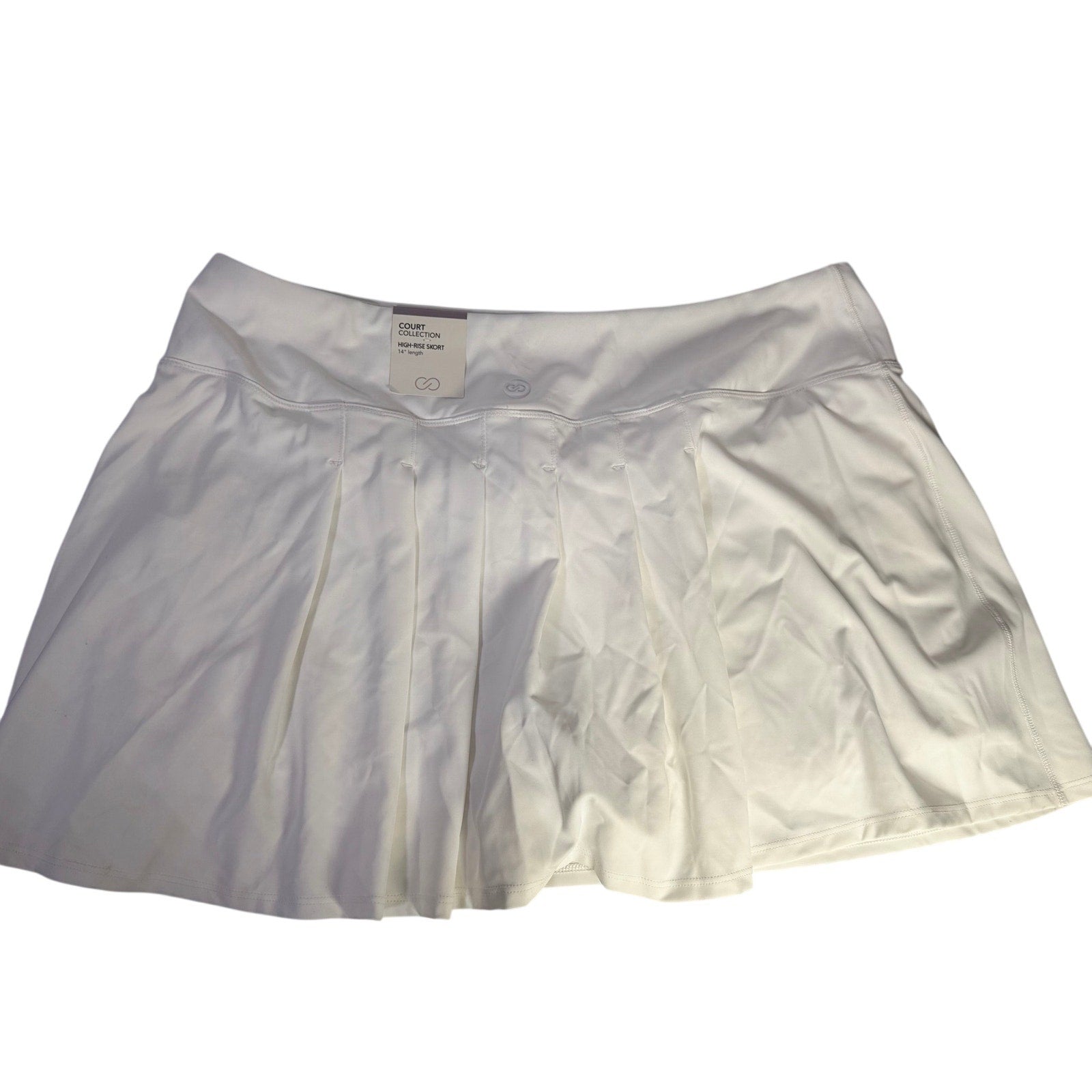 CALIA Women’s Court Collection High-Rise Skort 14” White Size XL